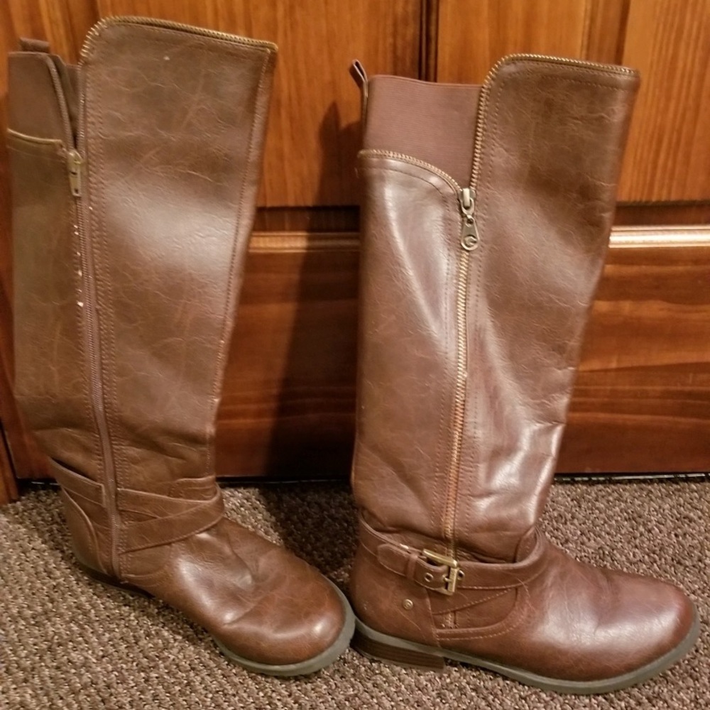 Chocolate brown riding boots